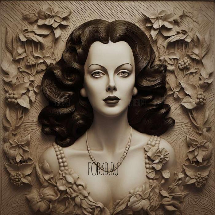 Hedy Lamarr 1 stl model for CNC